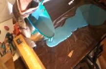 109 S3D Pour Clay Liquid on a Plastic Sheet